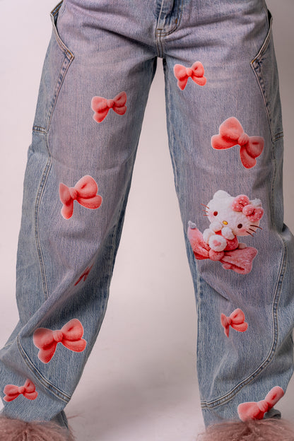 JEANS KITTY FIOCCHETTOSA🎀