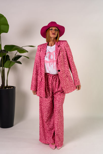 T-SHIRT LOGO ANIMALIER PINK!