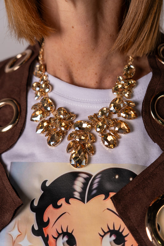 COLLANA & ORECCHINI CHAMPAGNE!