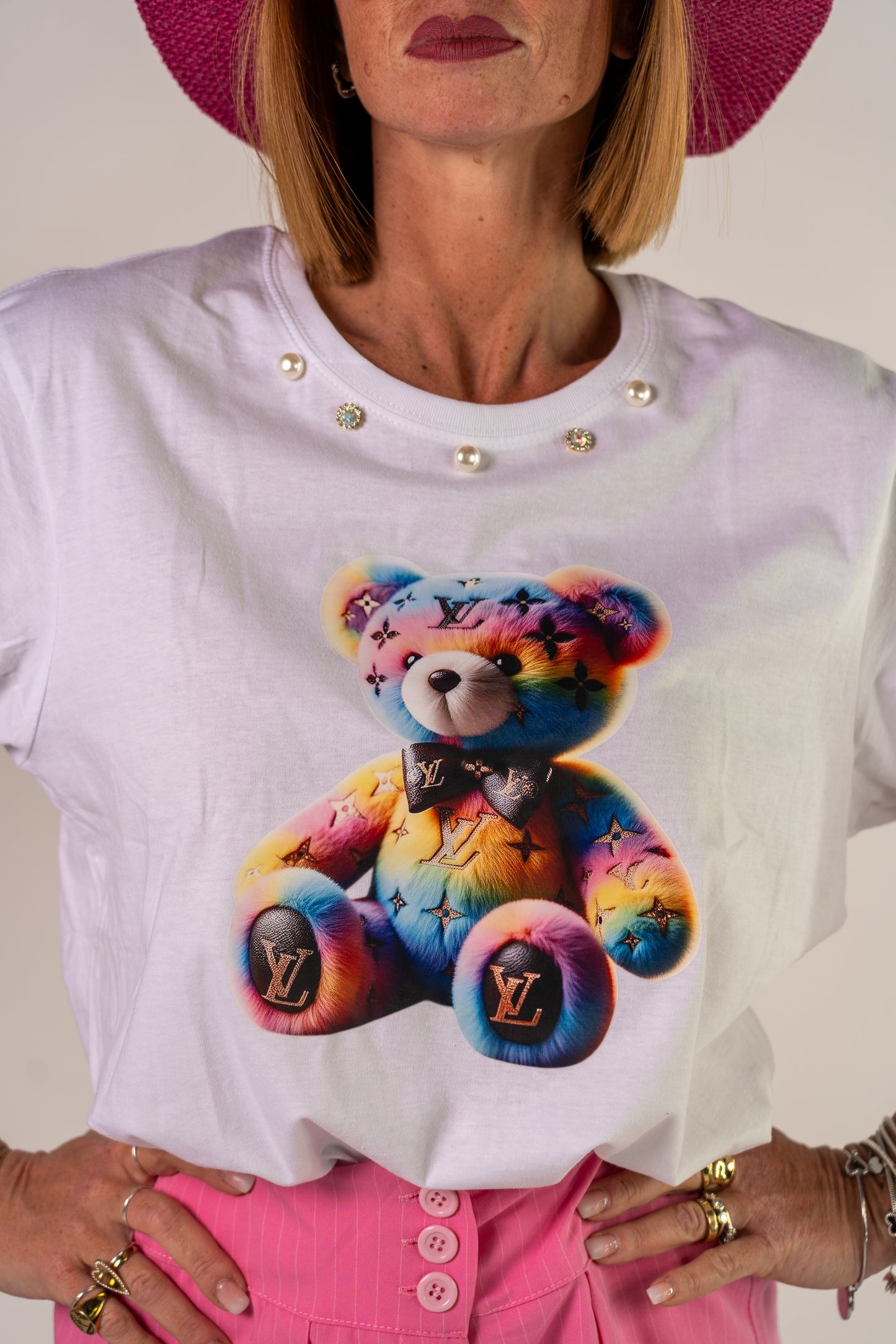 T-SHIRT TEDDY LV COLOR🩷