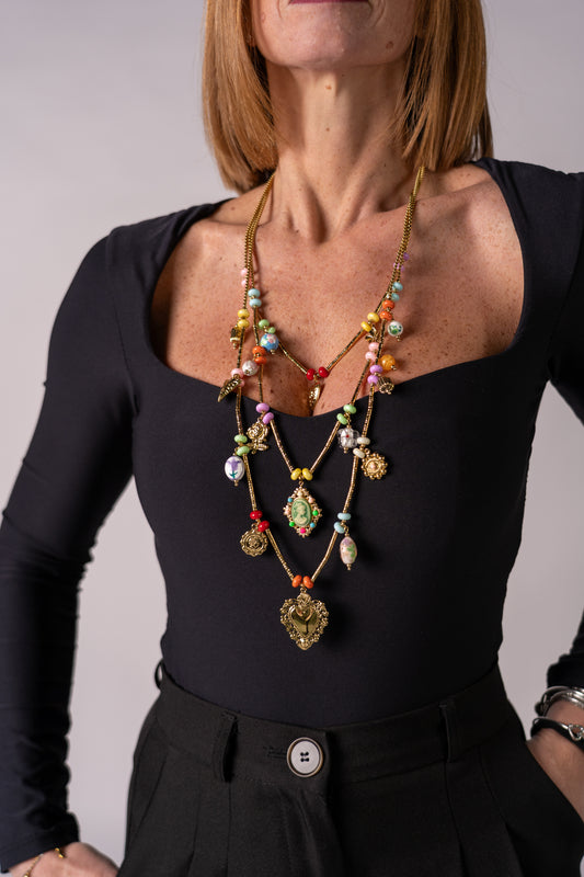 COLLANA TANTI CHARMS💜🩷💙!