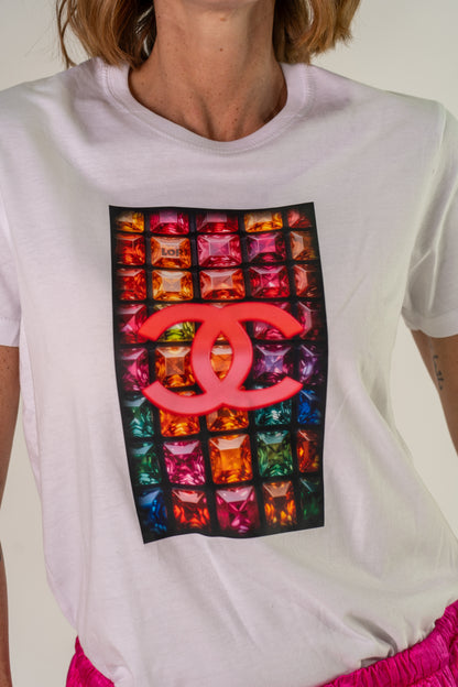 T-SHIRT SWAROVSKI C🩷NEL!