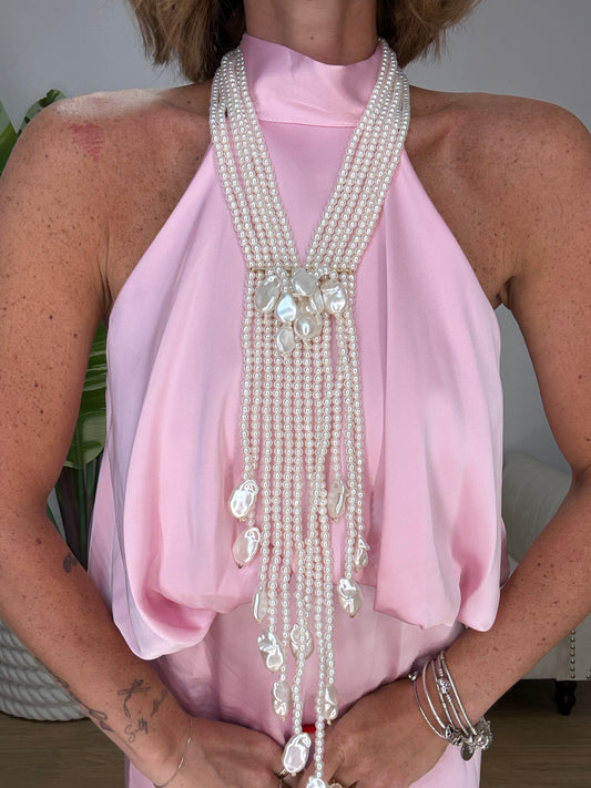 COLLANA PERLE PENDENTI
