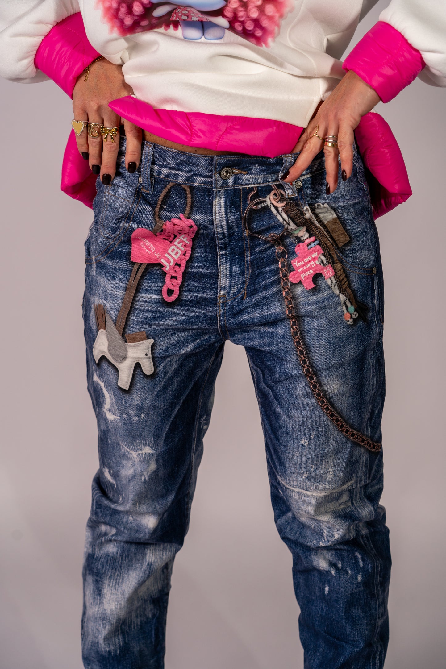 JEANS PENDANTS PINK!