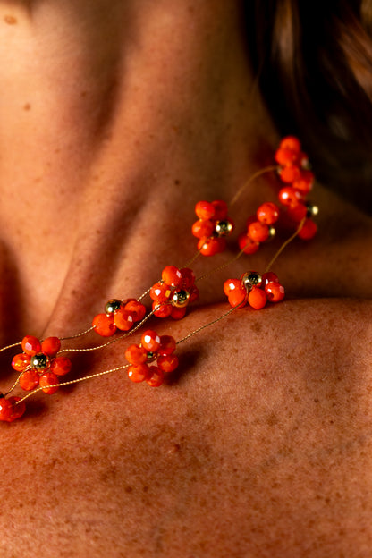 COLLANA FIORELLINI ORANGE
