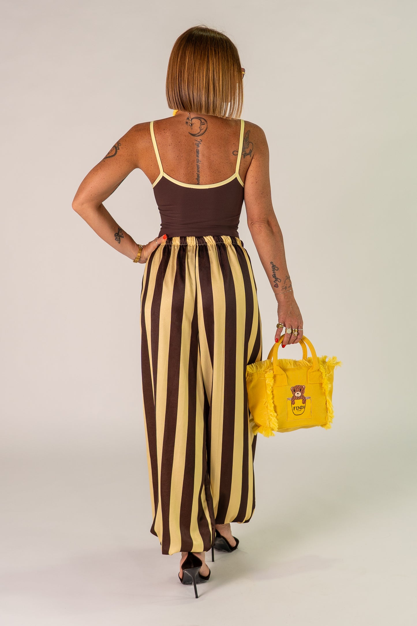 PANTALONI BROWN YELLOW!
