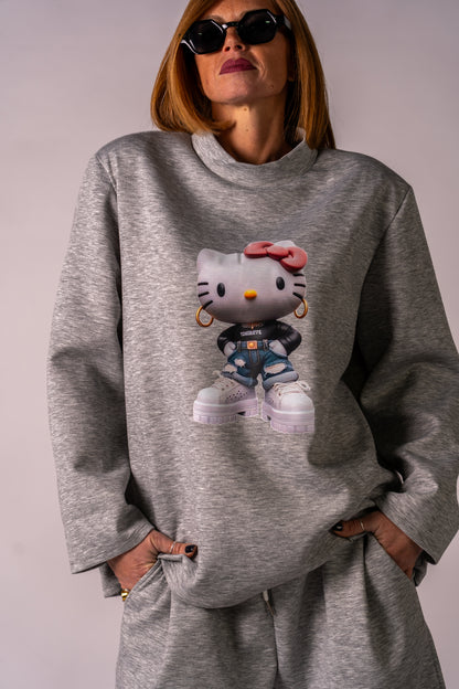 COORDINATO GREY KITTY🩶