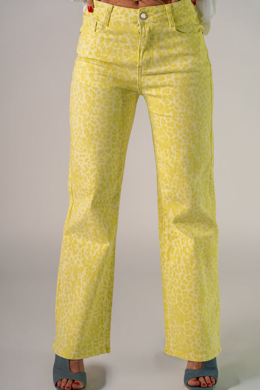 JEANS ANIMALIER YELLOW!