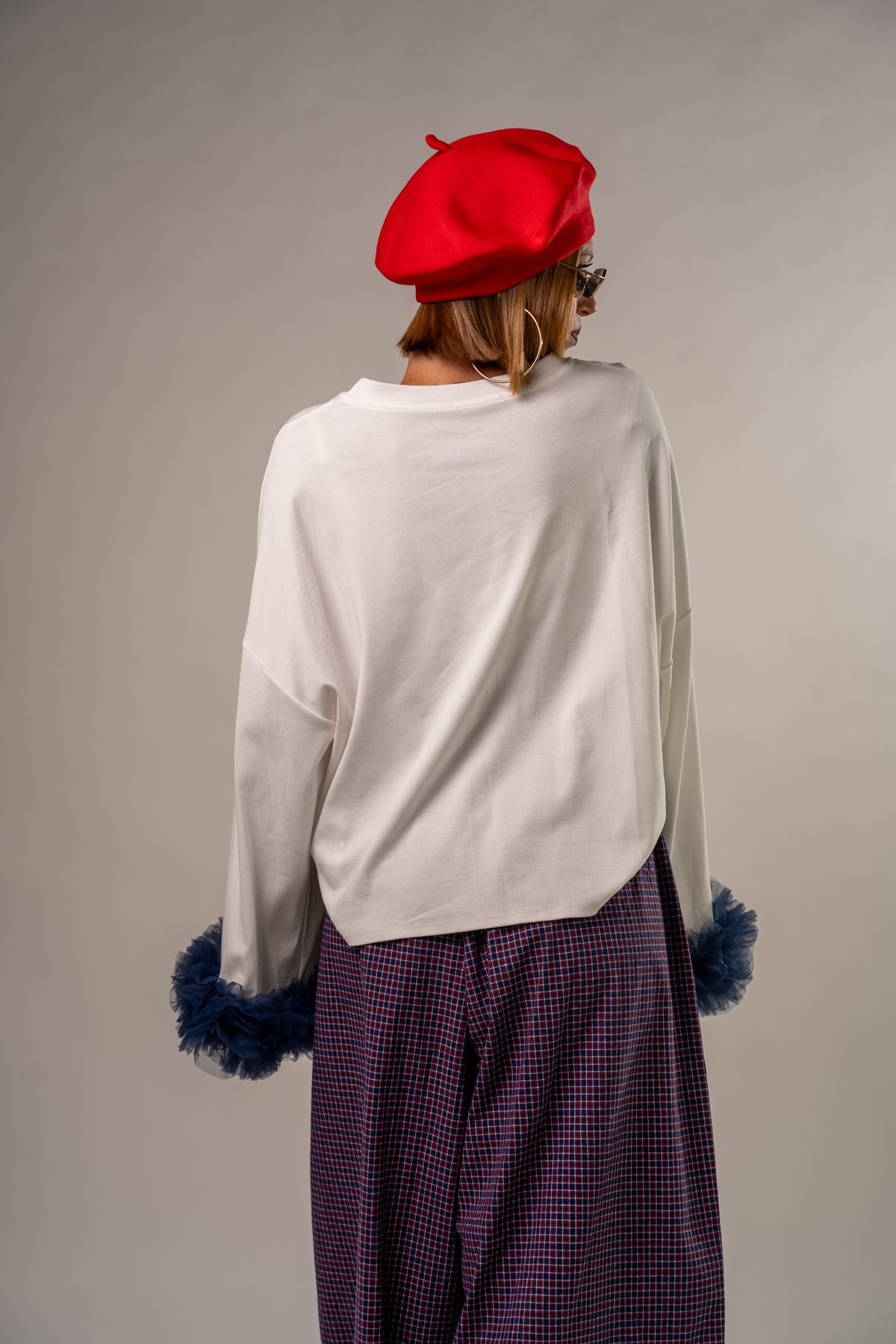 MAGLIA LONG SLEEVE TULLE WHITE!