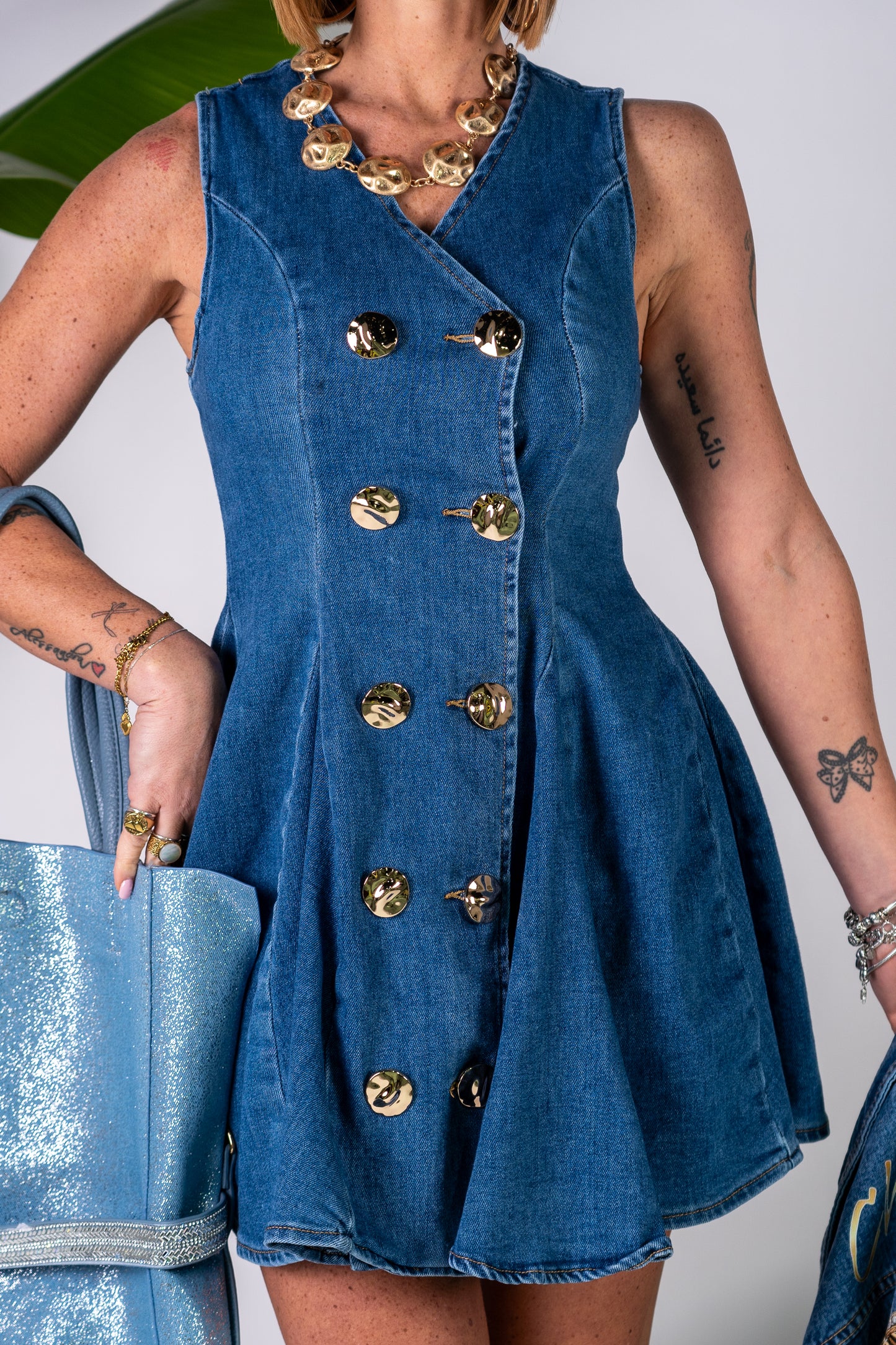 ABITINO DENIM GOLD BOTTOM!