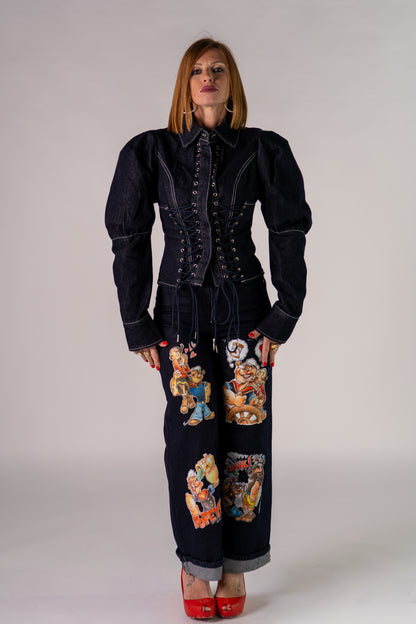 GIUBBINO STRINGATO IN DENIM!