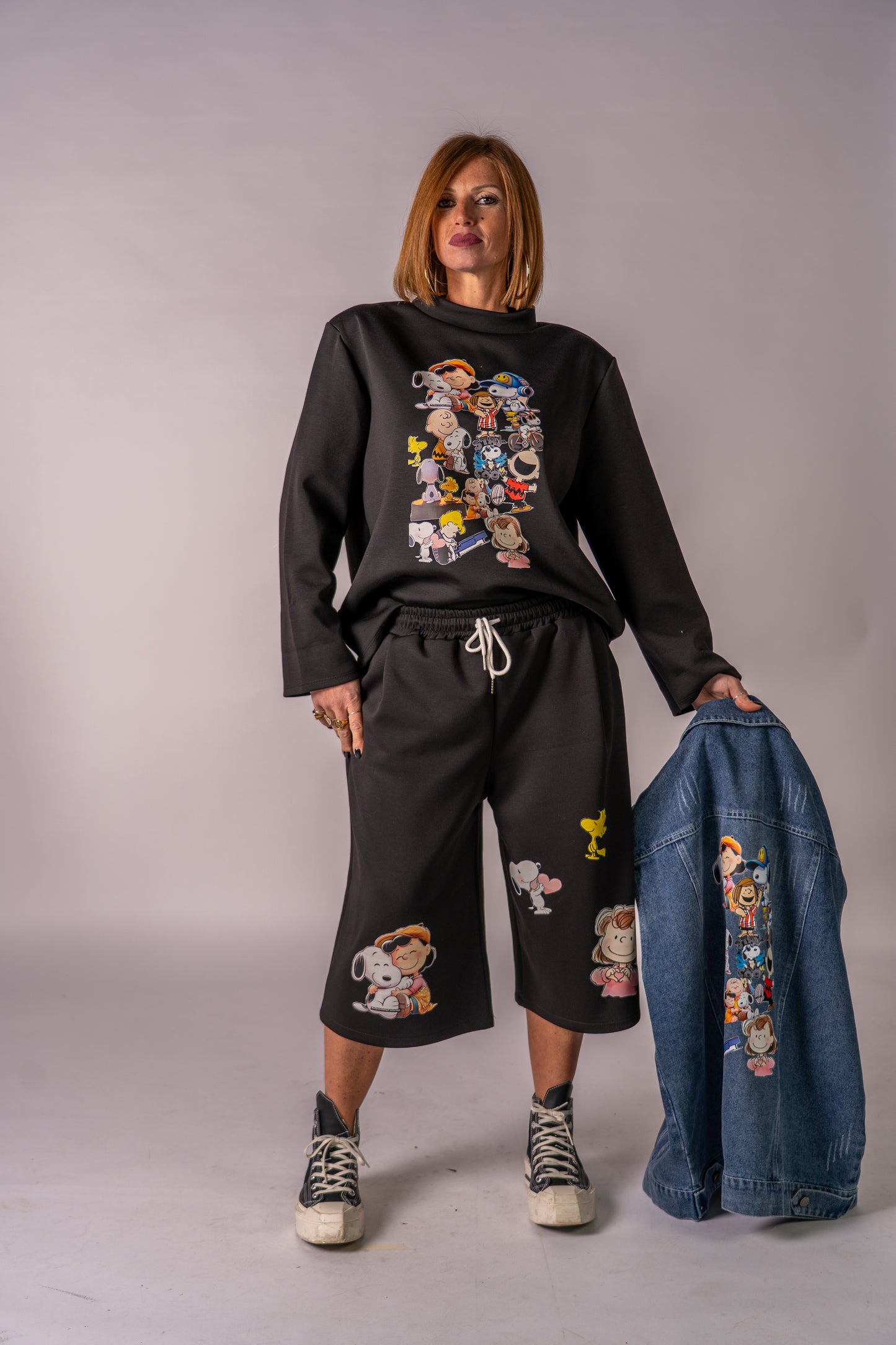 COORDINATO BLACK SNOOPY & FRIENDS 🖤!