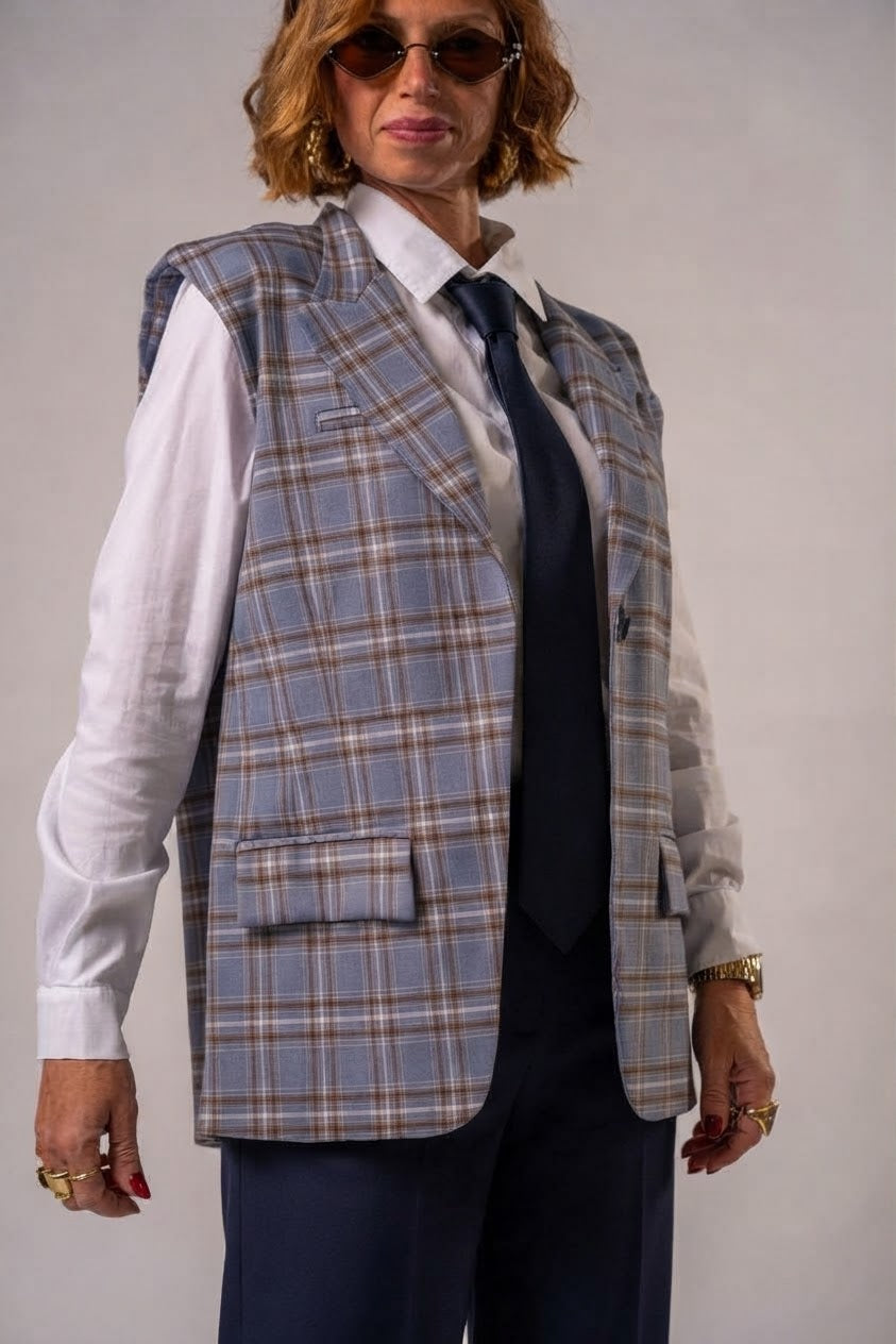 GILET QUADRETTOSO CIELO!