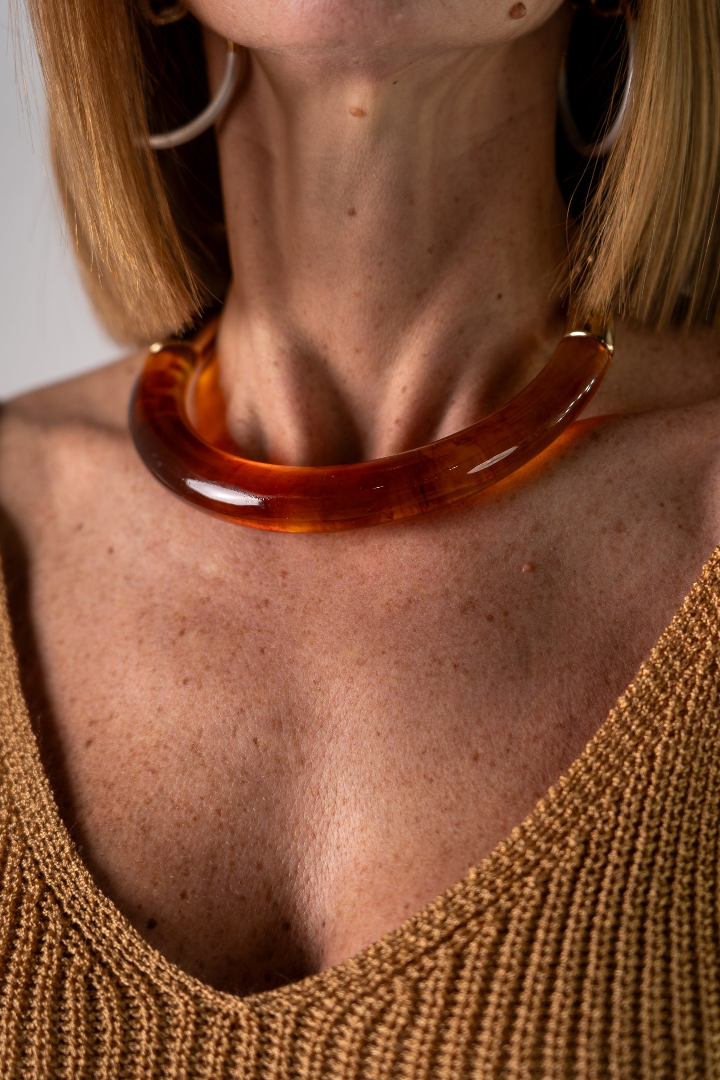 COLLANA SEMI RING AMBRA!