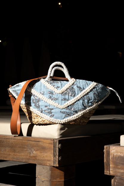 BORSA DENIM E PERLE!
