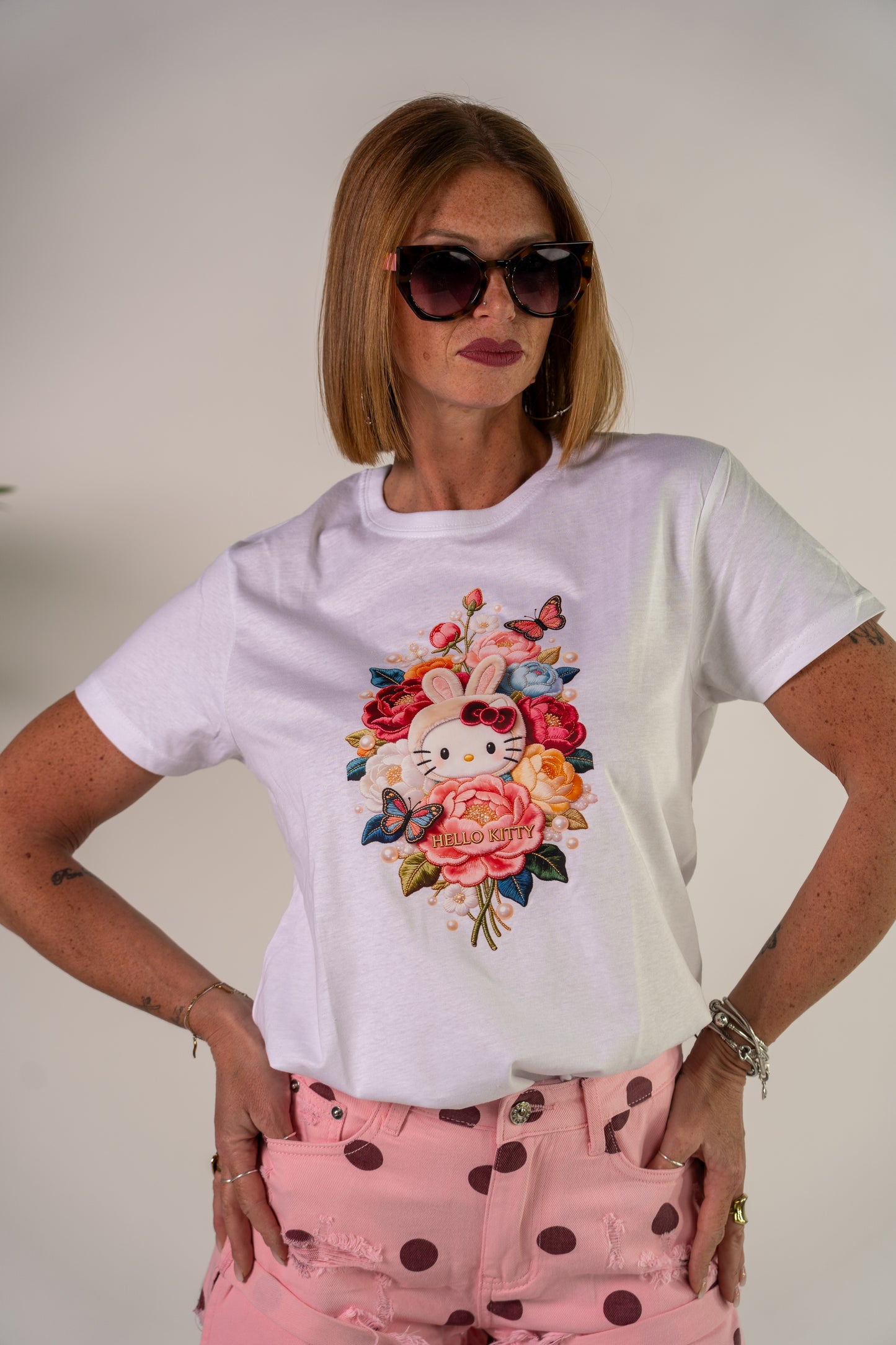 T-SHIRT FLOWER KITTY!