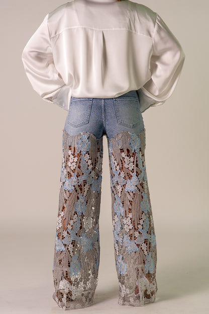 JEANS MERLETTOSO CIELO!