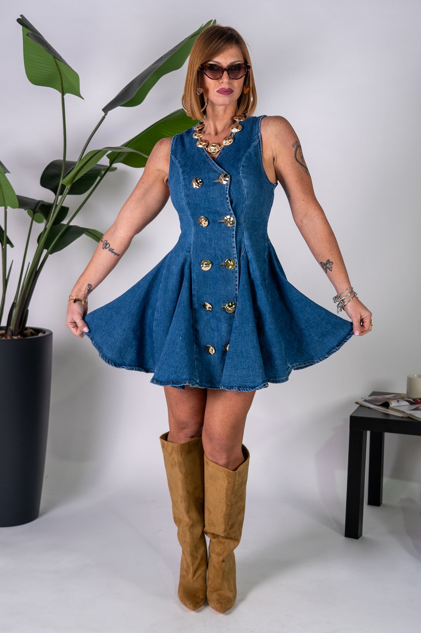 ABITINO DENIM GOLD BOTTOM!