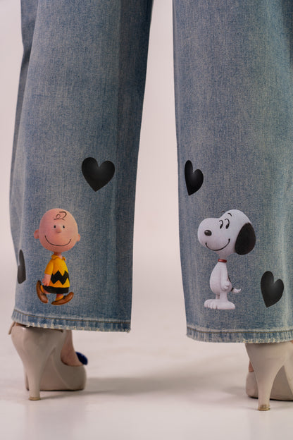 JEANS SNOOPY E I SUOI AMICI🖤