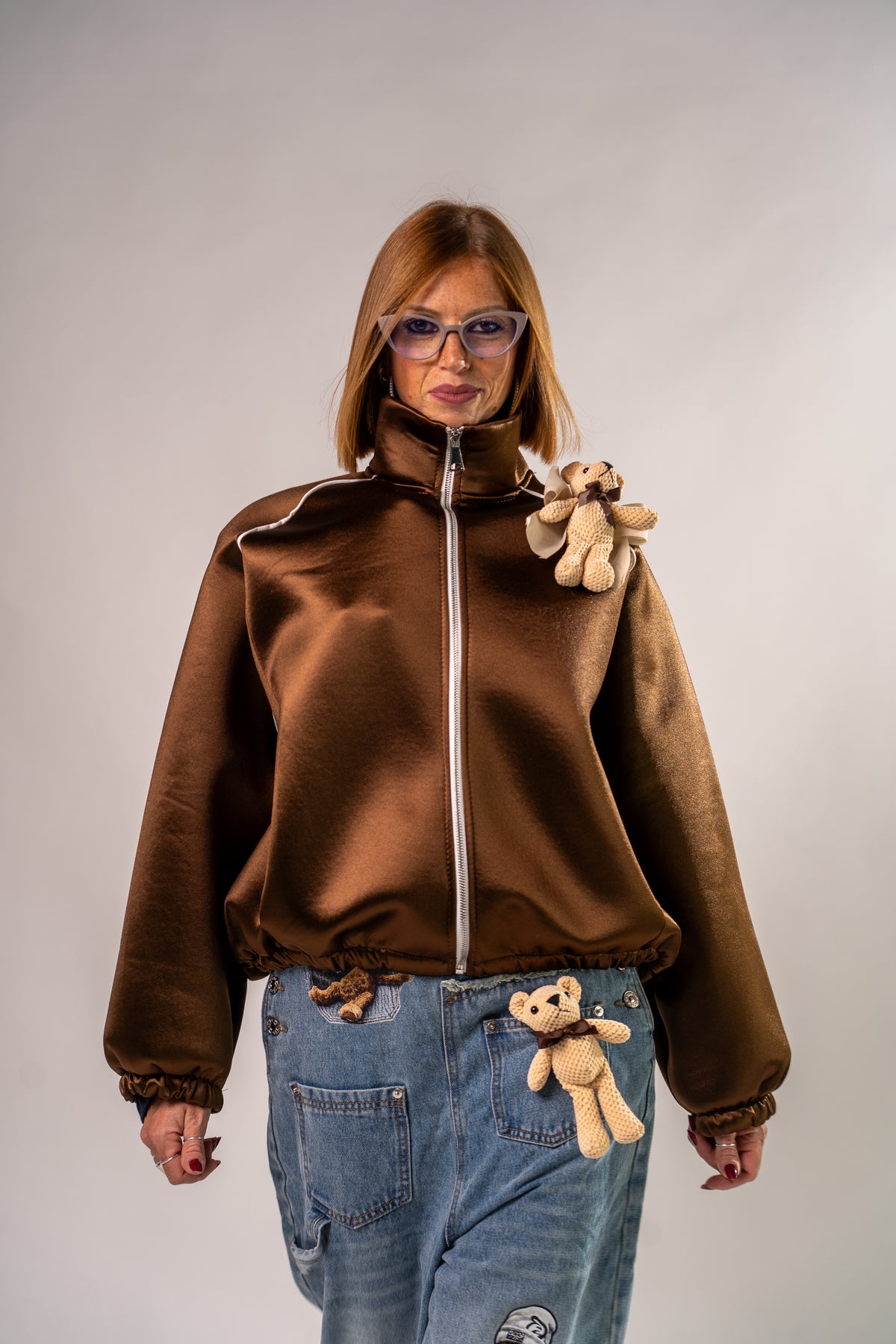 FELPONE RASO STRUTTURATO BROWN🧸