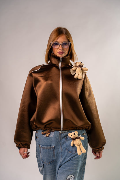 FELPONE RASO STRUTTURATO BROWN🧸