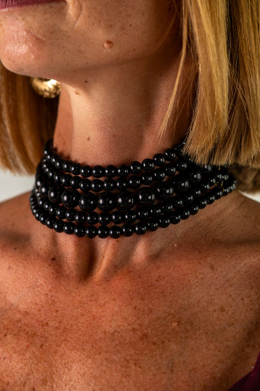 COLLANA PERLE BLACK!