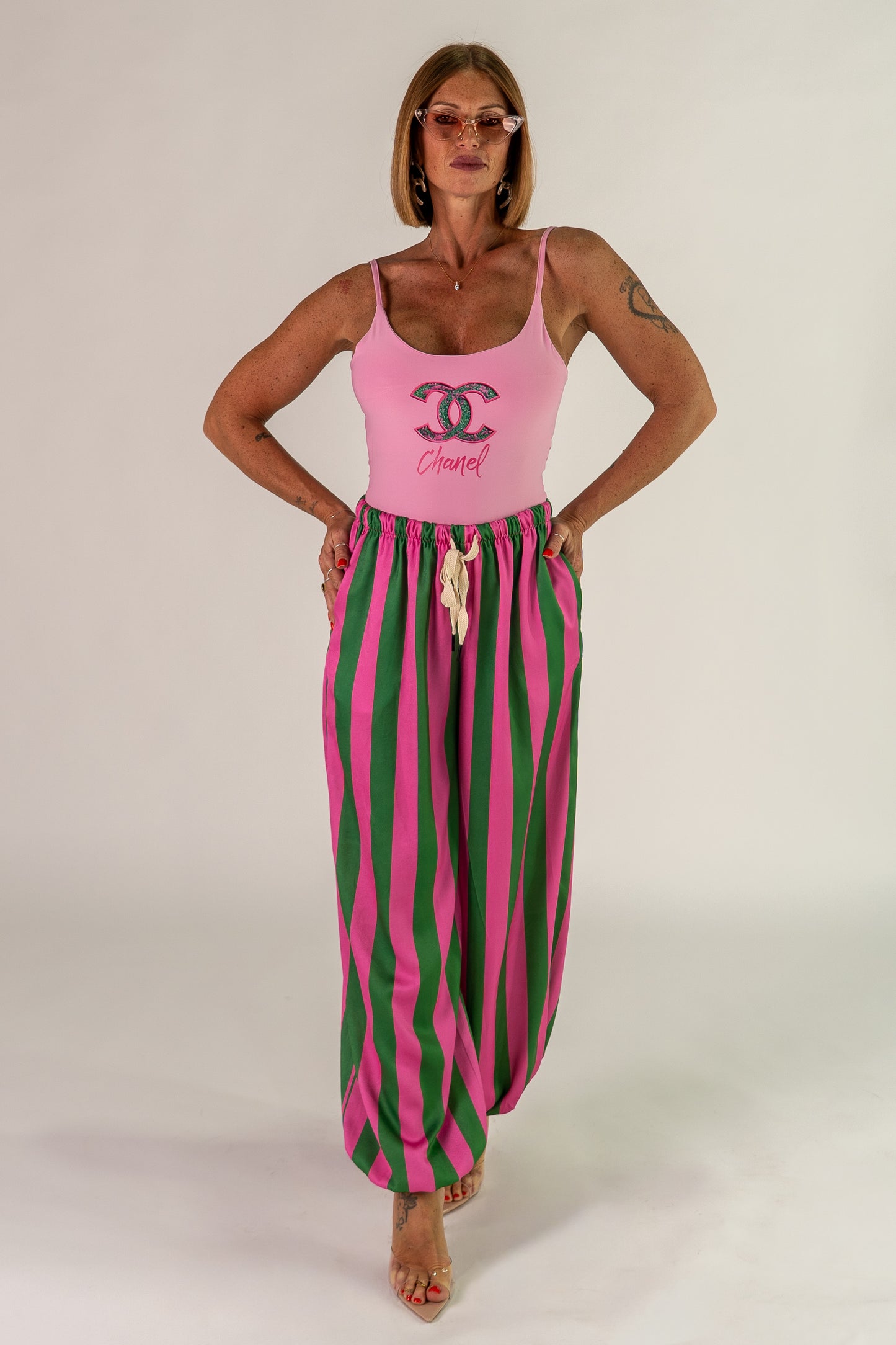 PANTALONI GREEN PINK!