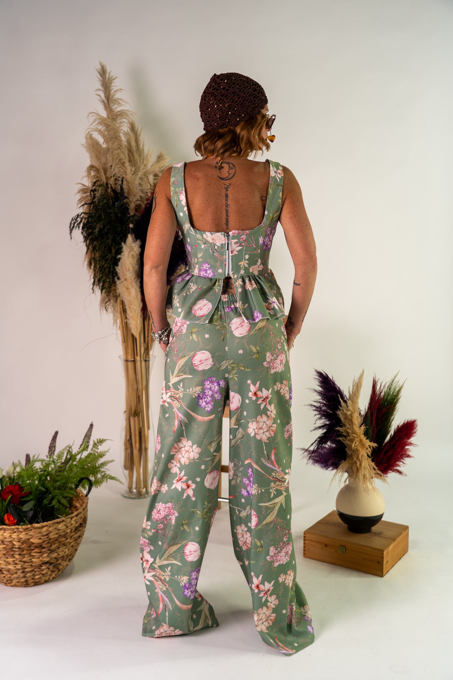 COORDINATO GREEN FLOWER!