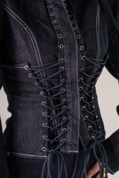 GIUBBINO STRINGATO IN DENIM!