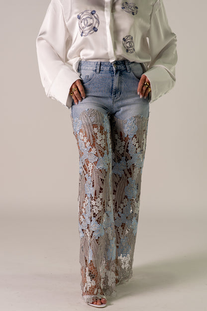 JEANS MERLETTOSO CIELO!