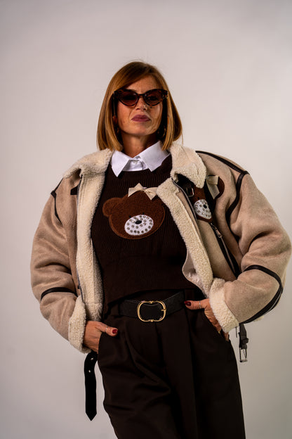 MONTONE CROP TEDDYFACE🐻!