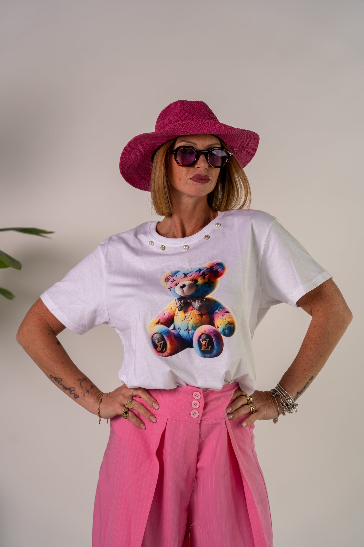 T-SHIRT TEDDY LV COLOR🩷