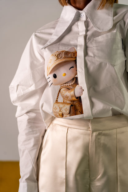 CAMICIA A SBUFFO KITTY LUXURY🤎