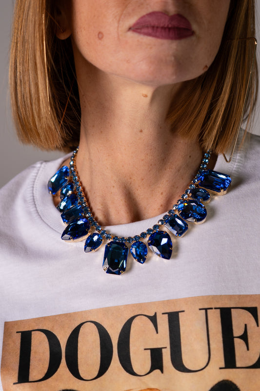 COLLANA BLUE STRASS!