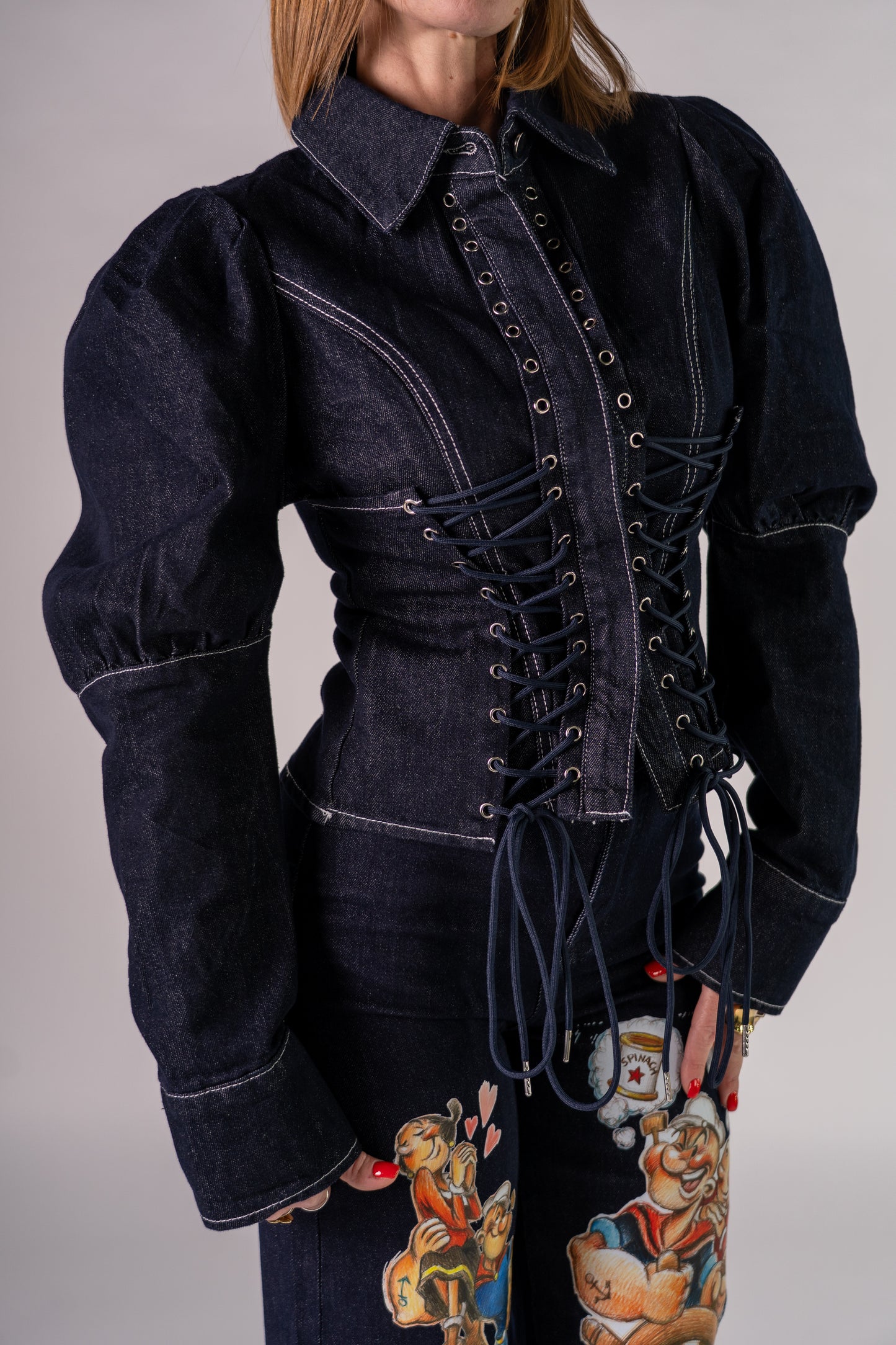 GIUBBINO STRINGATO IN DENIM!