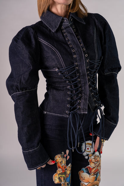 GIUBBINO STRINGATO IN DENIM!