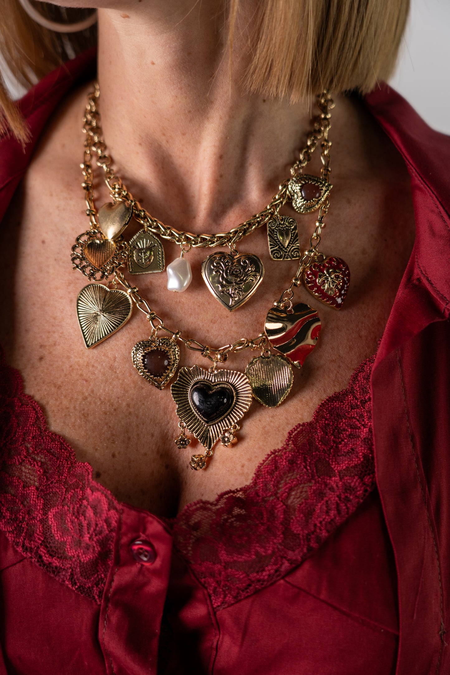 COLLANA HEART WINE!