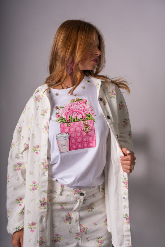 T-SHIRT FLOWER DI**R