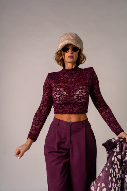 MAGLIA IN PIZZO BORDEAUX!