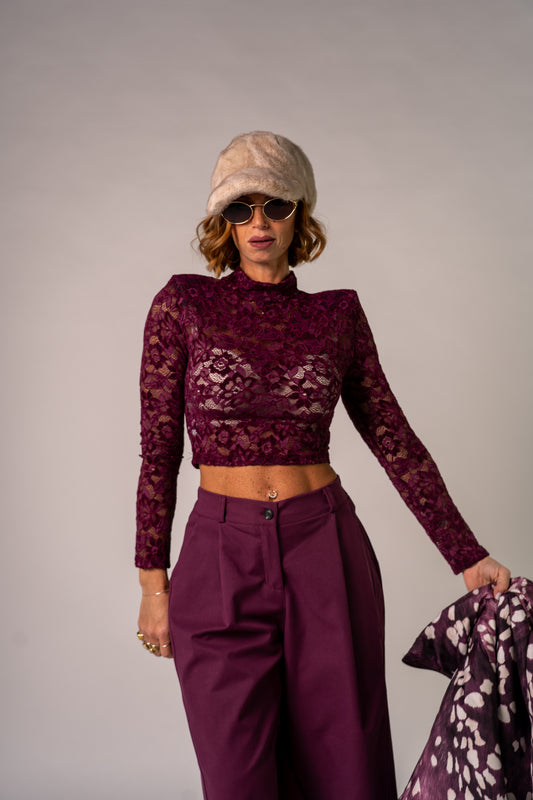 MAGLIA IN PIZZO BORDEAUX!