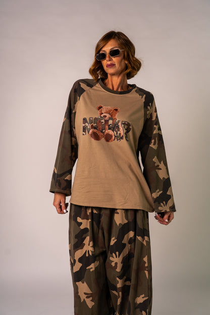 LONGSLEEVE TEDDY NO WAR!