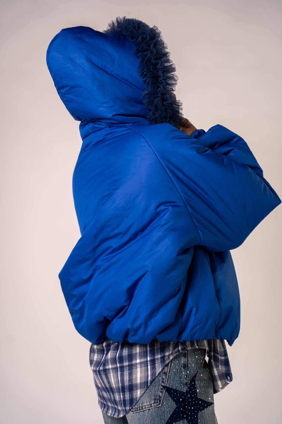 BOMBER OVER TULLE BLU!