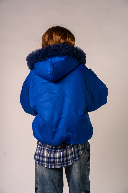 BOMBER OVER TULLE BLU!