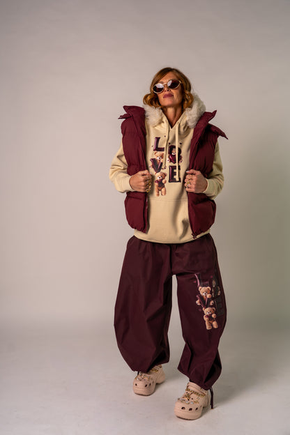 PANTALACCIO BORDEAUX TEDDY PALLONCINI!