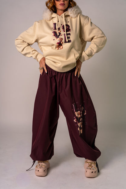 PANTALACCIO BORDEAUX TEDDY PALLONCINI!