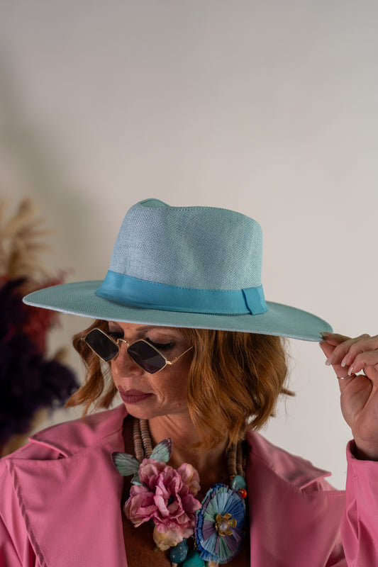 CAPPELLO BORSALINO CIELO