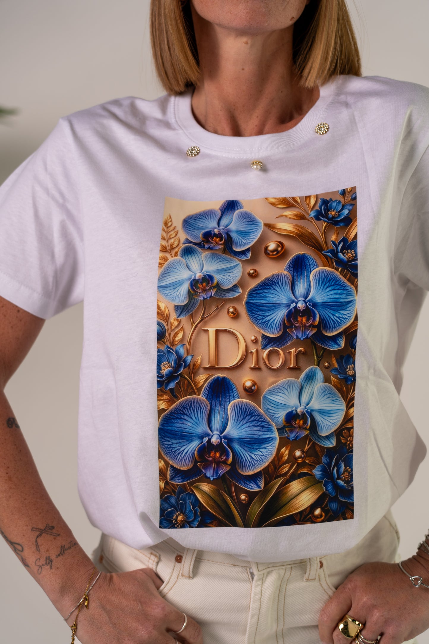 T-SHIRT ORCHIDEE DI🩵R