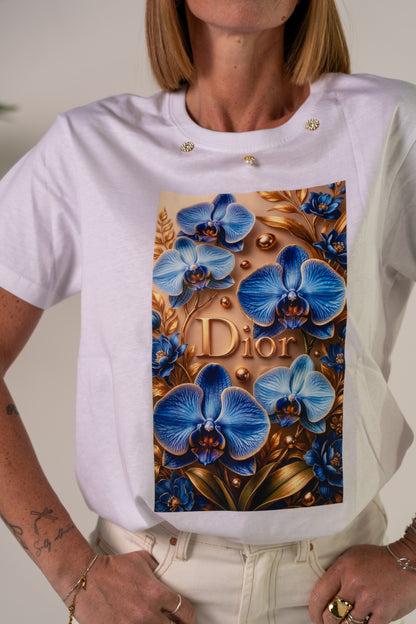 T-SHIRT ORCHIDEE DI🩵R