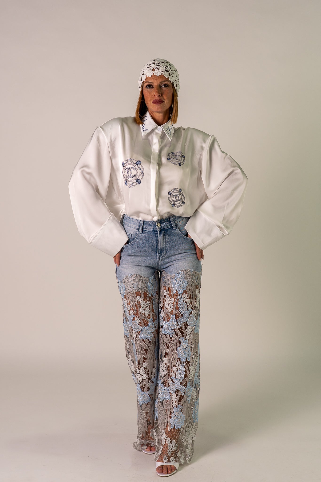 JEANS MERLETTOSO CIELO!