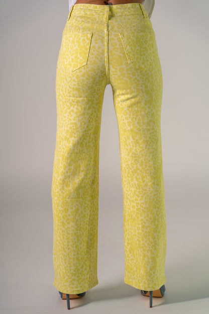 JEANS ANIMALIER YELLOW!